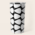 Plectrum Pattern in White and Black Travel Mug Gallery Image 1