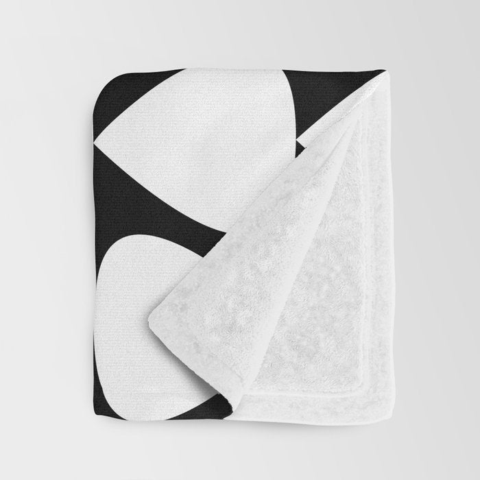 Plectrum Pattern in White and Black Throw Blanket Gallery Image 3