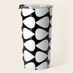 Plectrum Pattern in White and Black Travel Mug Gallery Image 3