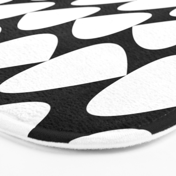 Plectrum Pattern in White and Black Bath Mat Gallery Image 3