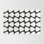Plectrum Pattern in White and Black Rug Gallery Image 2