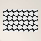 Plectrum Pattern in White and Black Welcome Mat Gallery Image 1