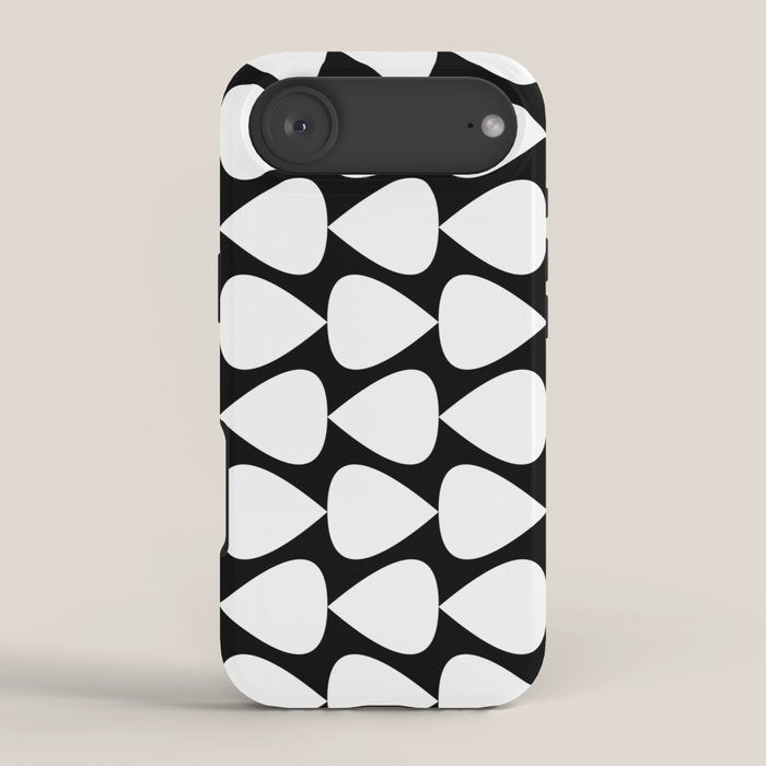 Plectrum Pattern in White and Black iPhone Case Gallery Image 2