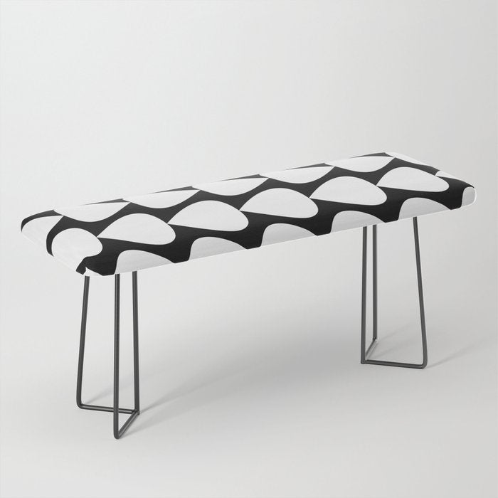 Plectrum Pattern in White and Black Bench Gallery Image 1