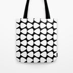 Plectrum Pattern in White and Black Tote Bag Gallery Image 1