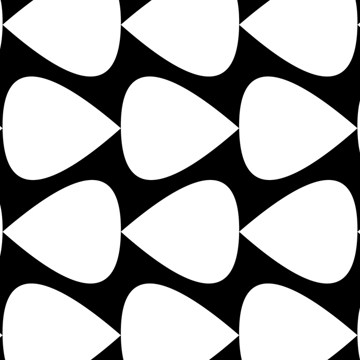 Plectrum Pattern in White and Black Coffee Mug Gallery Image 2
