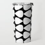 Plectrum Pattern in White and Black Travel Mug Gallery Image 2