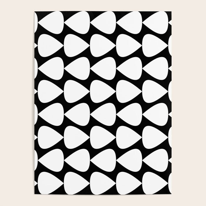 Plectrum Pattern in White and Black Poster Gallery Image 4