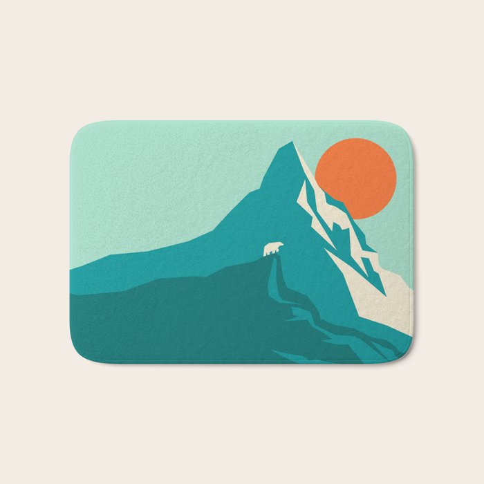 As the sun rises over the peak Bath Mat Gallery Image 1