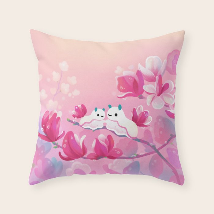 Magnolia sea slug Throw Pillow Gallery Image 6