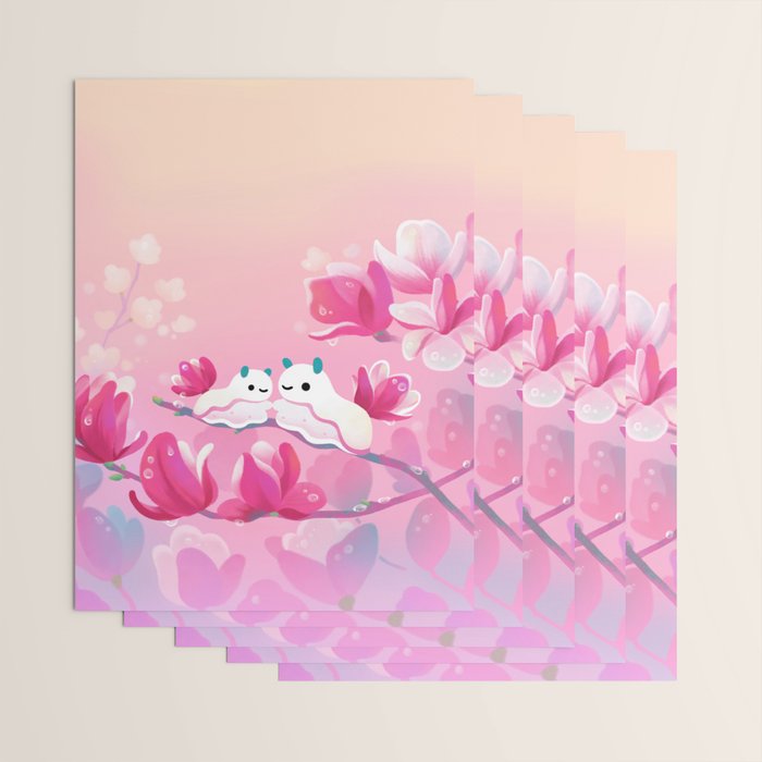 Magnolia sea slug Wrapping Paper Gallery Image 3