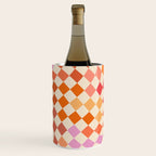 Orange, Yellow & Pink  Swirl Checker Wine Chiller Gallery Image 1