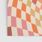 Orange, Yellow & Pink  Swirl Checker Poster Gallery Image 3