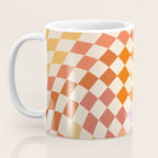 Orange, Yellow & Pink  Swirl Checker Coffee Mug Gallery Image 3