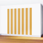 Mustard Yellow And Cream White Vertical Stripes Wall Mural Gallery Image 2