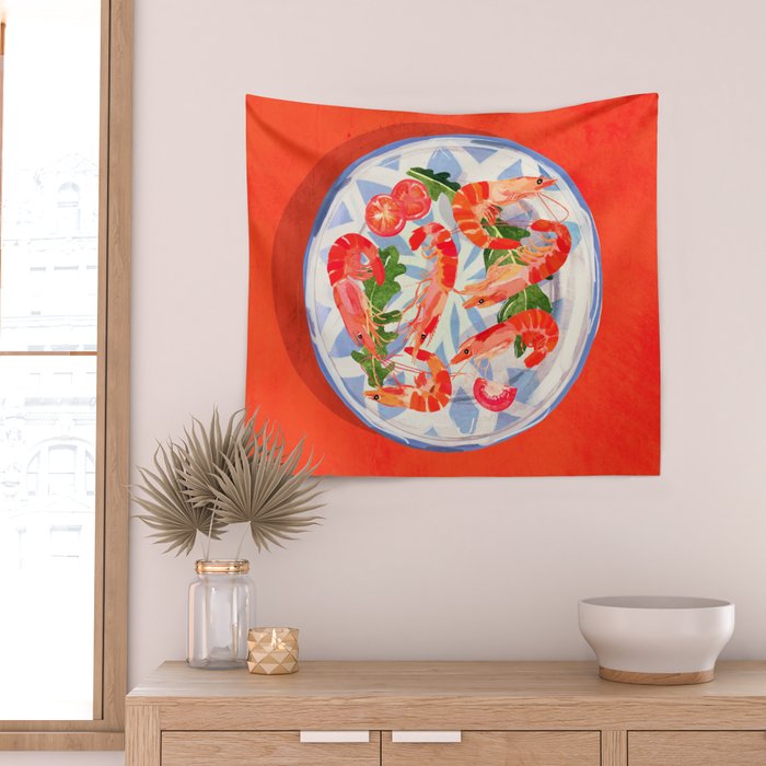 Seafood plate  Wall Tapestry Gallery Image 2