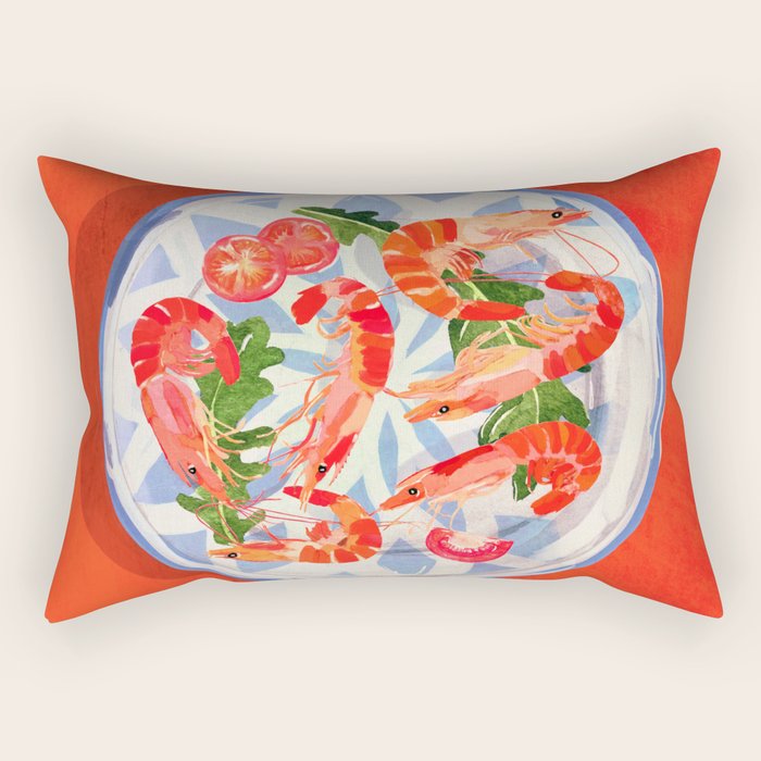 Seafood plate  Rectangular Pillow Gallery Image 1
