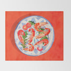 Seafood plate  Throw Blanket Gallery Image 2