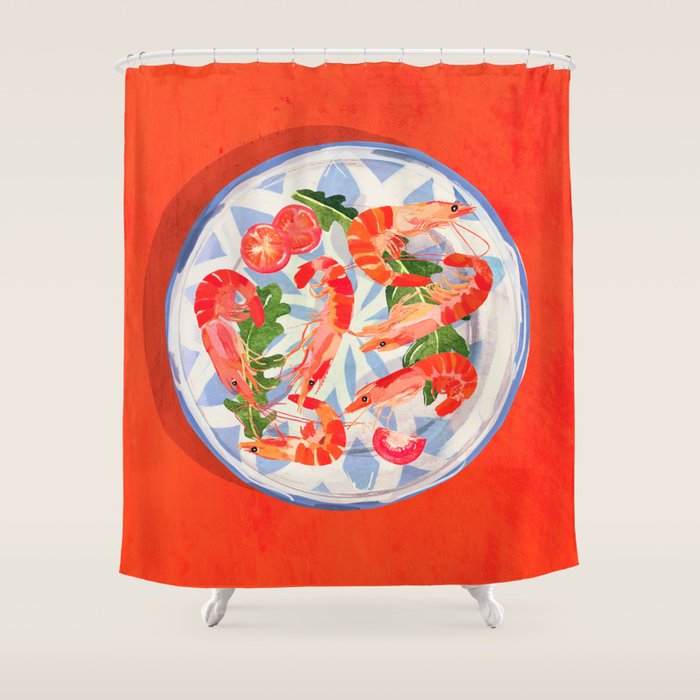 Seafood plate  Shower Curtain Gallery Image 1