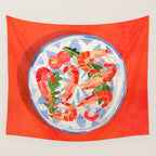 Seafood plate  Wall Tapestry Gallery Image 4