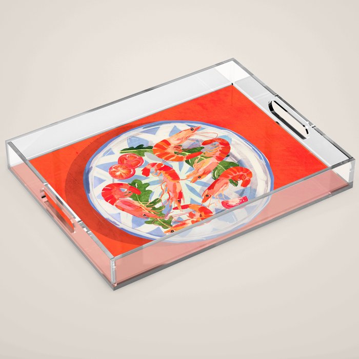 Seafood plate  Acrylic Tray Gallery Image 1