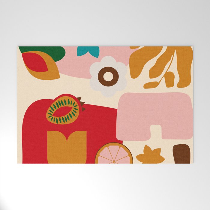 abstract maximalist shapes organic 2 Welcome Mat Gallery Image 1