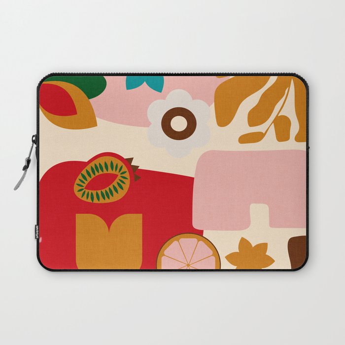 abstract maximalist shapes organic 2 Laptop Sleeve Gallery Image 1