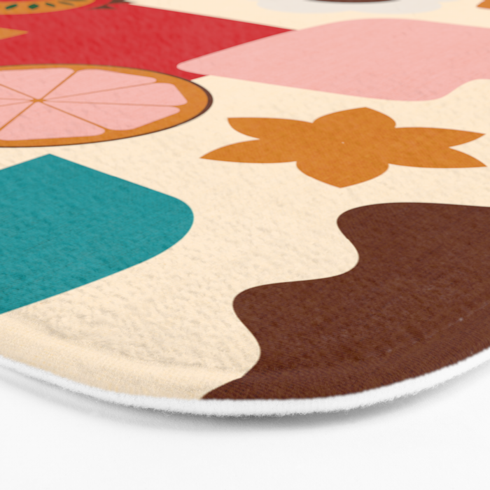 abstract maximalist shapes organic 2 Bath Mat Gallery Image 3