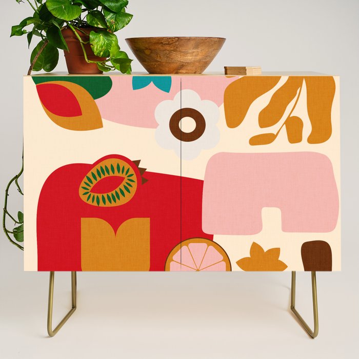 abstract maximalist shapes organic 2 Credenza Gallery Image 1