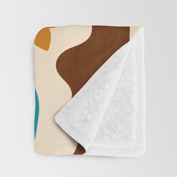 abstract maximalist shapes organic 2 Throw Blanket Gallery Image 3