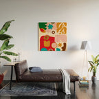 abstract maximalist shapes organic 2 Wood Wall Art Gallery Image 2