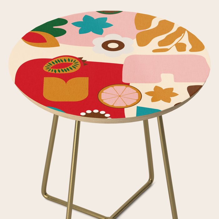 abstract maximalist shapes organic 2 Side Table Gallery Image 2