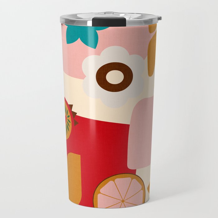 abstract maximalist shapes organic 2 Travel Mug Gallery Image 1
