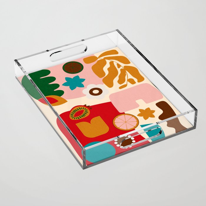 abstract maximalist shapes organic 2 Acrylic Tray Gallery Image 1