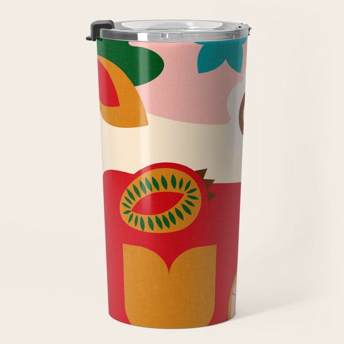 abstract maximalist shapes organic 2 Travel Mug Gallery Image 3