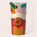 abstract maximalist shapes organic 2 Travel Mug Gallery Image 3