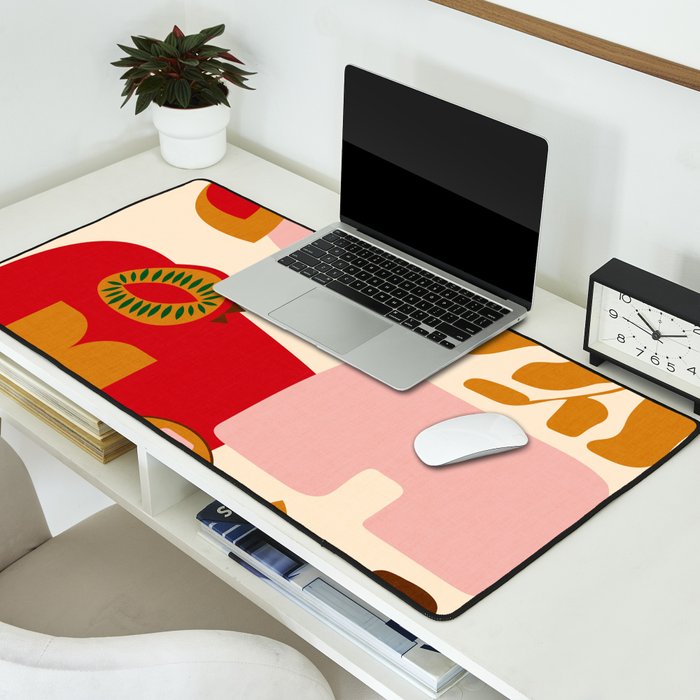 abstract maximalist shapes organic 2 Desk Mat Gallery Image 2