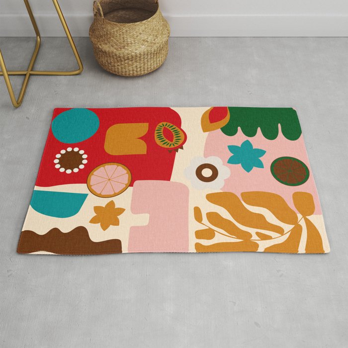 abstract maximalist shapes organic 2 Rug Gallery Image 1