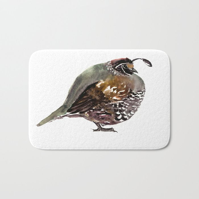 California Quail Bath Mat Gallery Image 1