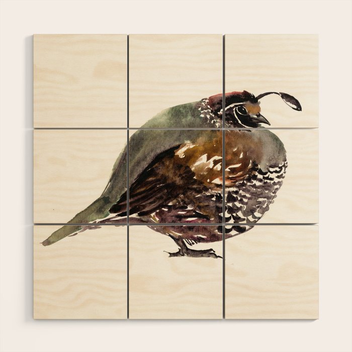 California Quail Wood Wall Art