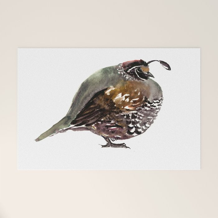 California Quail Welcome Mat