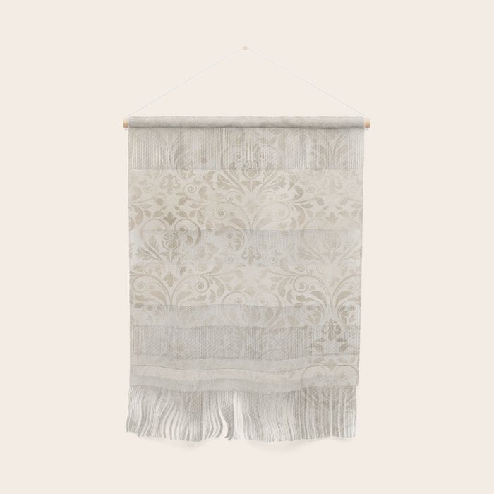 Elegant Ivory Damask 2 Wall Hanging Gallery Image 1