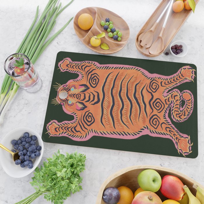 Wild Tiger Rug Cutting Board Gallery Image 2