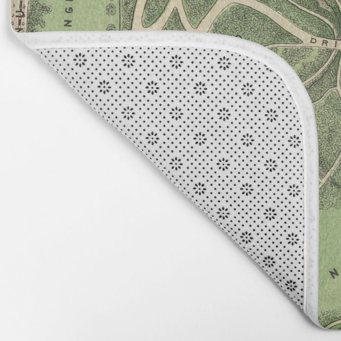 Old Prospect Park Map (1874) Vintage Brooklyn Public Square Atlas Bath Mat Gallery Image 2