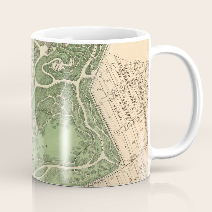 Old Prospect Park Map (1874) Vintage Brooklyn Public Square Atlas Coffee Mug Gallery Image 1
