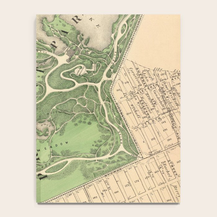 Old Prospect Park Map (1874) Vintage Brooklyn Public Square Atlas Notebook Gallery Image 4