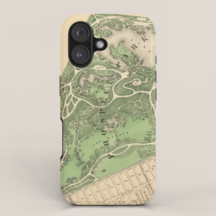 Old Prospect Park Map (1874) Vintage Brooklyn Public Square Atlas iPhone Case Gallery Image 1