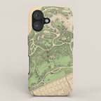Old Prospect Park Map (1874) Vintage Brooklyn Public Square Atlas iPhone Case Gallery Image 1
