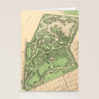 Old Prospect Park Map (1874) Vintage Brooklyn Public Square Atlas Stationery Card Gallery Image 2
