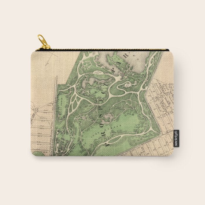 Old Prospect Park Map (1874) Vintage Brooklyn Public Square Atlas Carry All Pouch Gallery Image 1